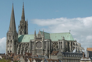 Cathédrame Notre Dame de Chartres - Vue du Portail Sud