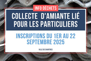 Collecte ponctuelle d'amiante lié réservée aux particuliers 2025