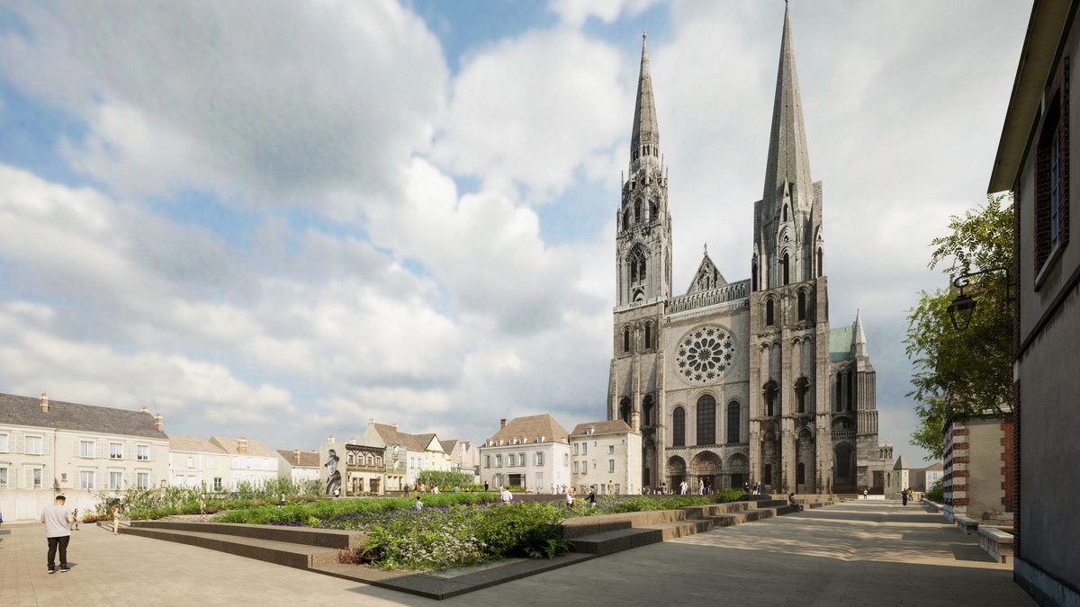 Perspective depuis l’angle des rues Percheronne et de Bethléem