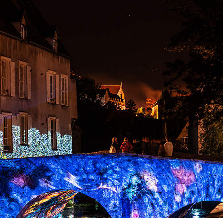 Chartres en lumières, illumination des bords de l'Eure, 2018 – Ville de Chartres