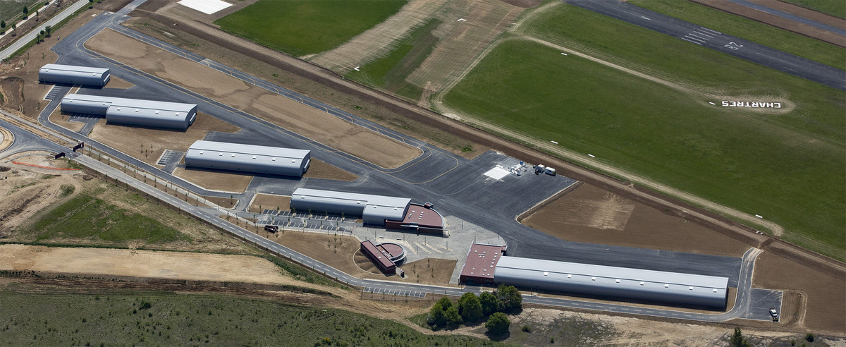 Vue aérienne de l'aérodrome