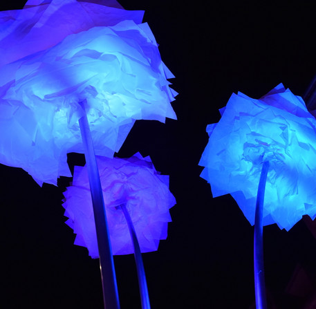 Installation « Arbre à papillons et pivoines », de Tilt, place Marceau – Ville de Chartres