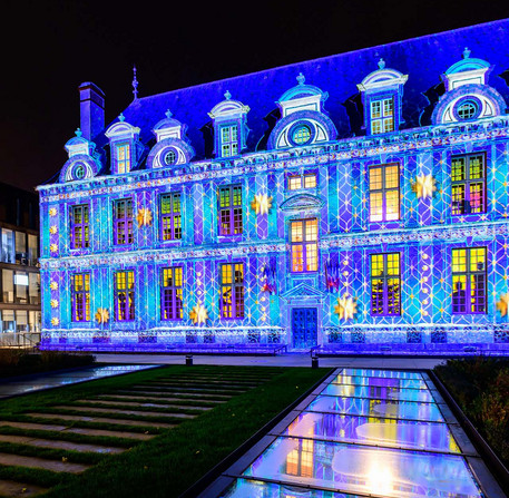 Chartres en lumi&egrave;res illumine l'H&ocirc;tel Montescot &agrave; No&euml;l.