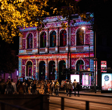 Chartres en lumières, illumination du théâtre de Chartres, 2018 – Ville de Chartres