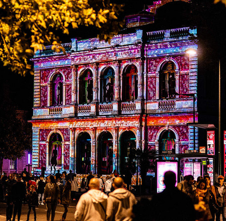 Chartres en lumières, illumination du théâtre de Chartres, 2018 – Ville de Chartres