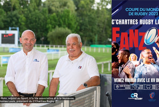José Rolo, adjoint au Sport, à la Vie associative et à la Jeunesse, et Thomas Louis, président du C'Chartres Rugby