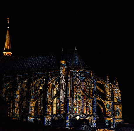 Chartres en lumières, illumination de l'église Saint-Pierre, 2018 – Ville de Chartres