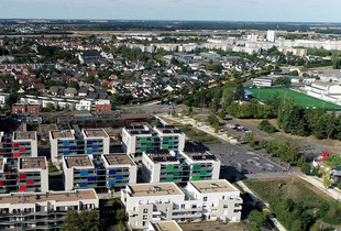 Vue aérienne du quartier des Clos