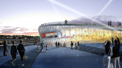 L'esplanade du Colisée, future salle de spectacle et de sport de Chartres métropole