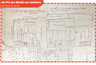 Plan d’une partie du quartier Saint-Brice au XVIIIe siècle (Archives départementales d’Eure-et-Loir)