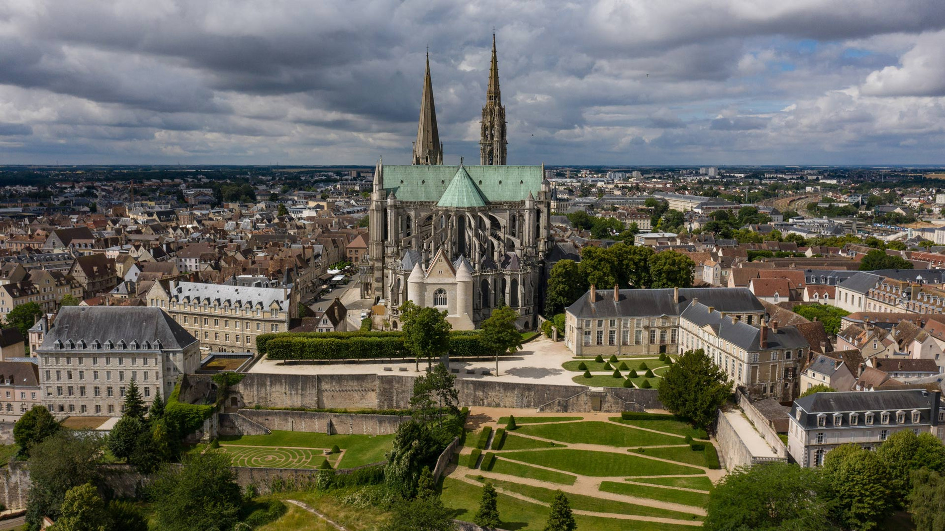 Cathédrale de Chartres - Vue aérienne - ©Ville de Chartres