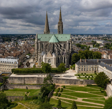 Cathédrale de Chartres - Vue aérienne - ©Ville de Chartres