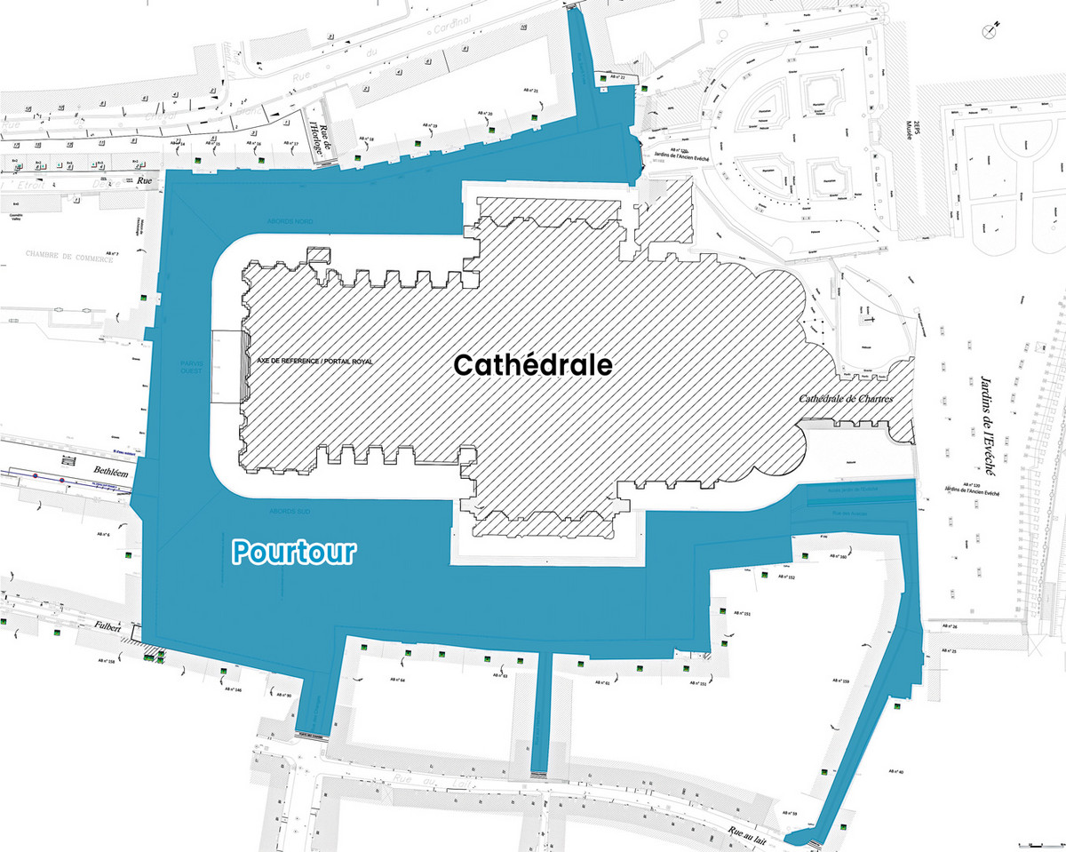 Périmètre du programme « aménagement du pourtour de la cathédrale »