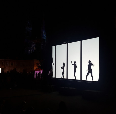 Spectacle « Moving Shadows », de Die Mobilés, place Châtelet – Ville de Chartres