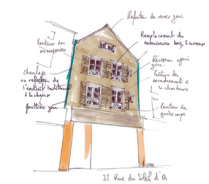 Opération Façades - Croquis de JM Reymman - Ville de Chartres