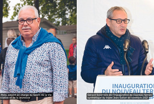 José Rolo, adjoint en charge du Sport, de la Vie associative et de la Jeunesse, et Gérard Soler, président du C’Chartres Football