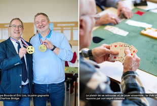 Portrait des champions de France de bridge, membres du C'Chartres Bridge.