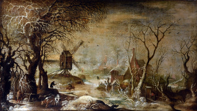Musée des Beaux-Arts : Paysage d'hiver au moulin à vent de Roeland Savery – Ville de Chartres