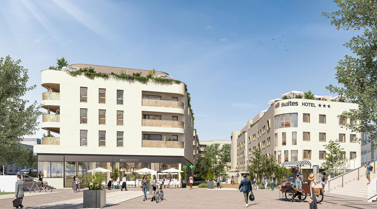 Prévisualisation du Parvis des Lumières - mail urbain à l'emplacement de l'ancien Sernam