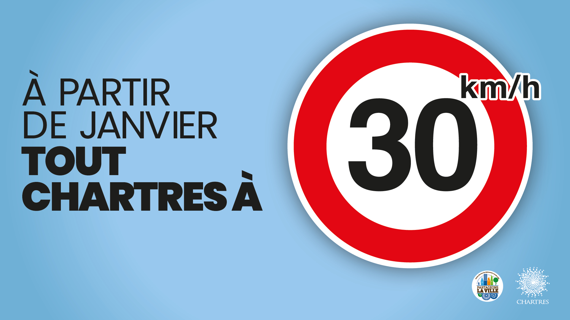 Tout Chartres à 30 km/h à partir du 4 janvier 2021 – Ville de Chartres