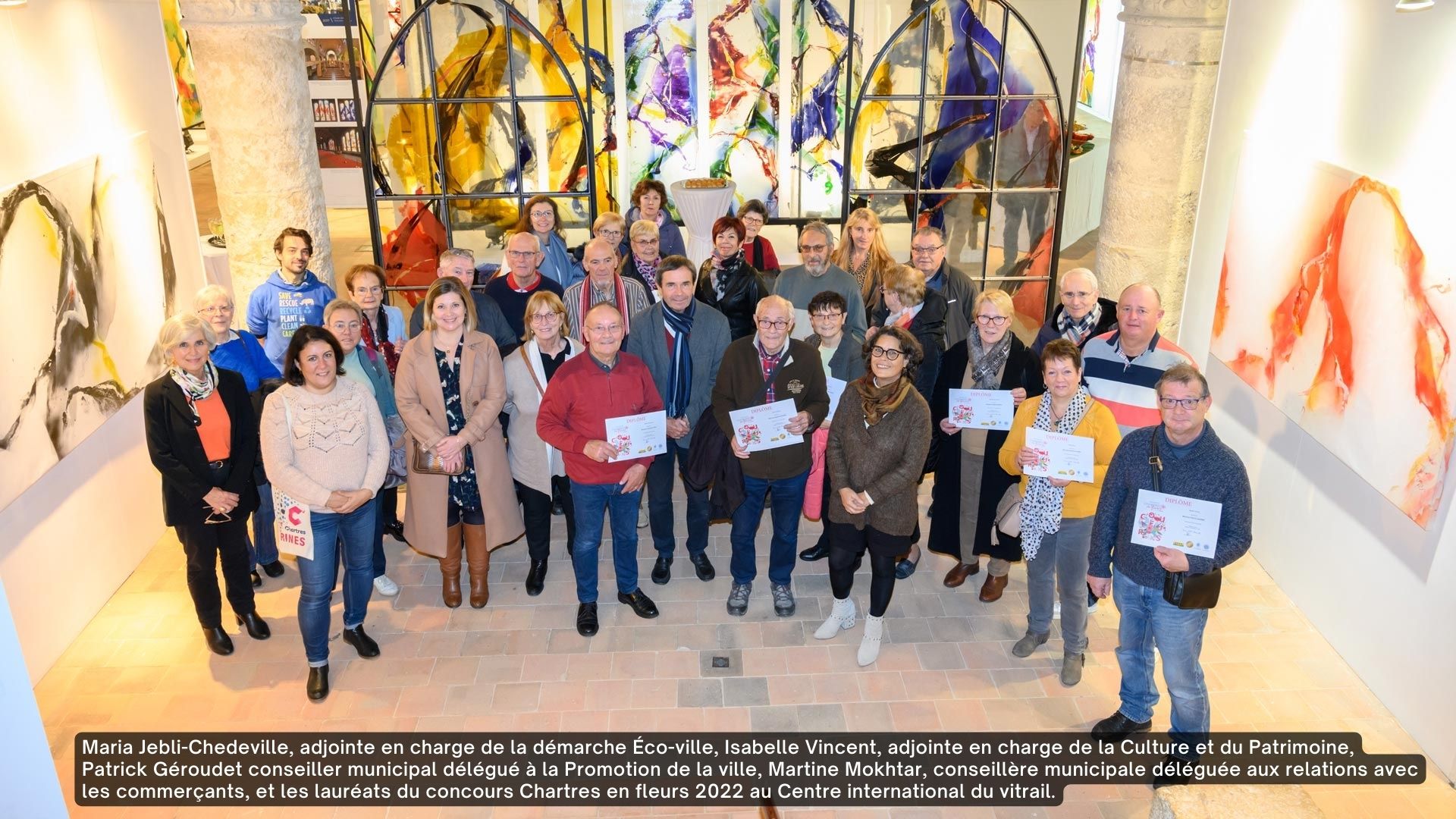 Lauréats du concours Chartres en fleurs 2022 au Centre international du vitrail