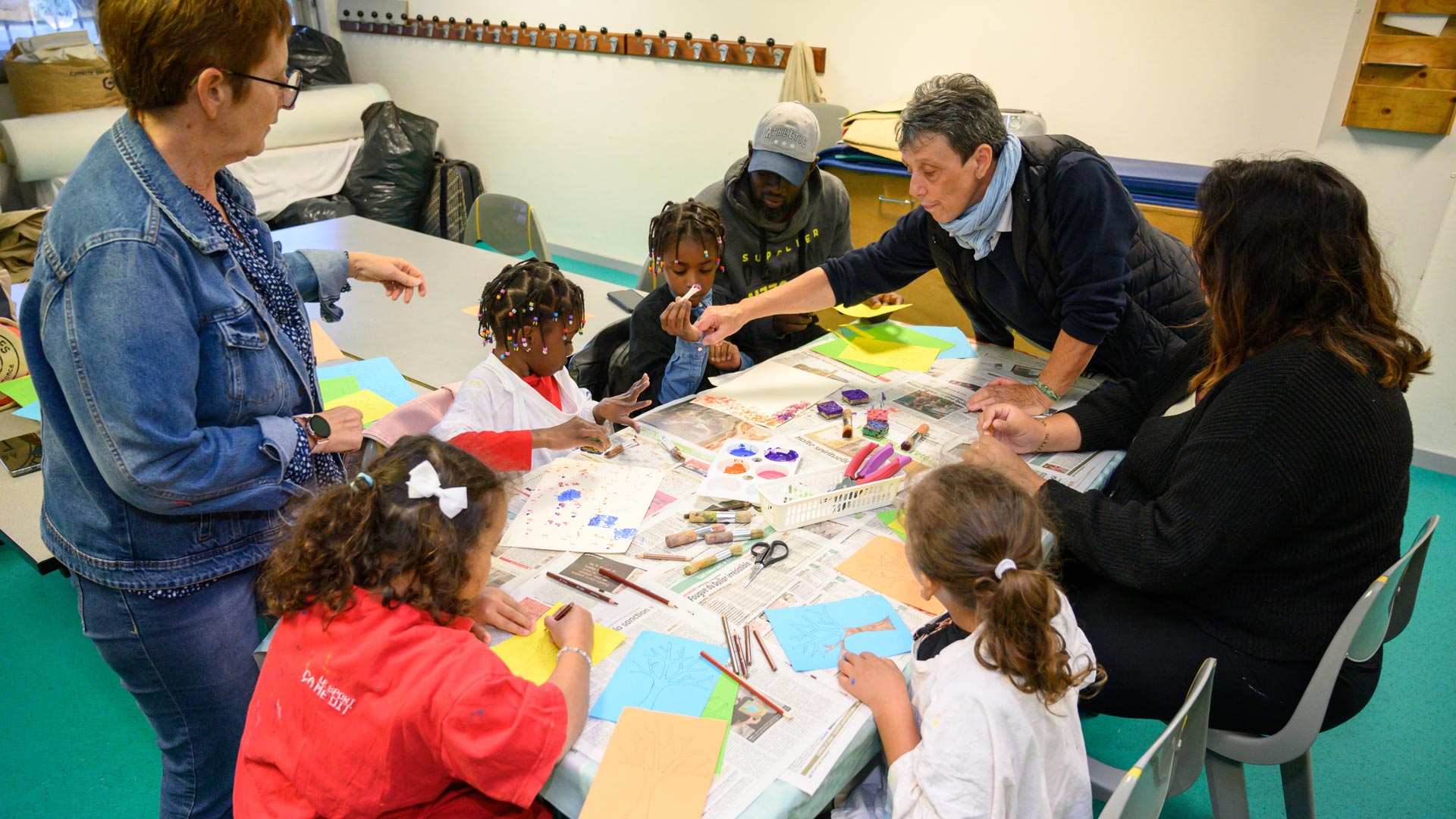 L’atelier peinture de l’Espace famille