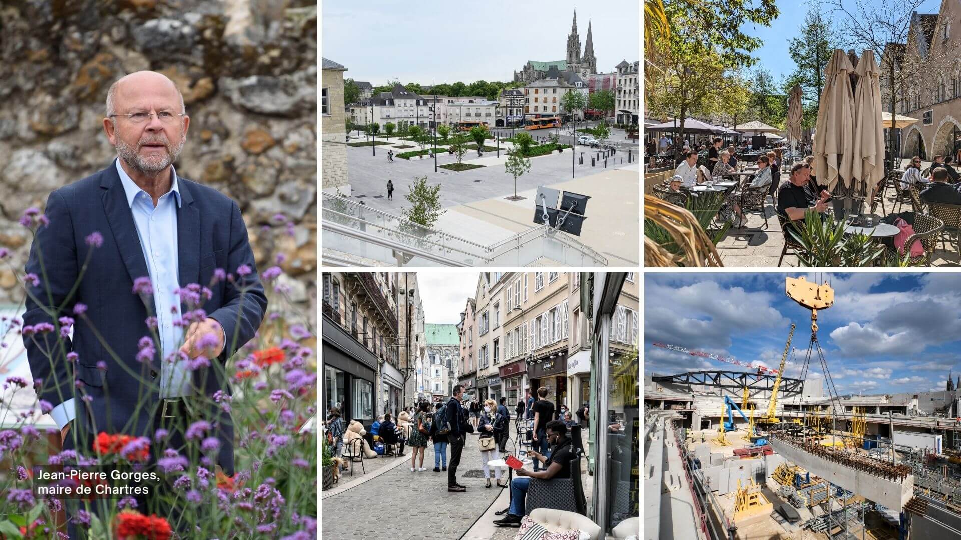 Jean-Pierre Gorges, maire de Chartres, et des photos de la ville