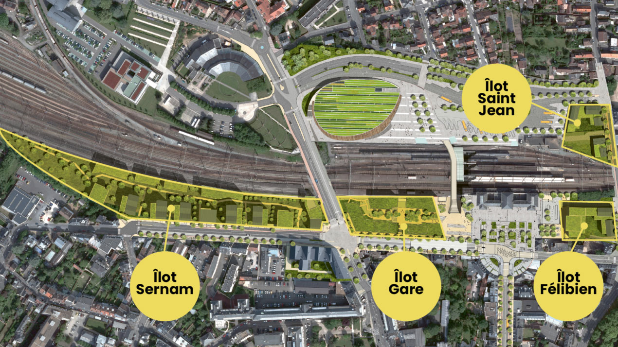 Plan de masse du Pôle Gare