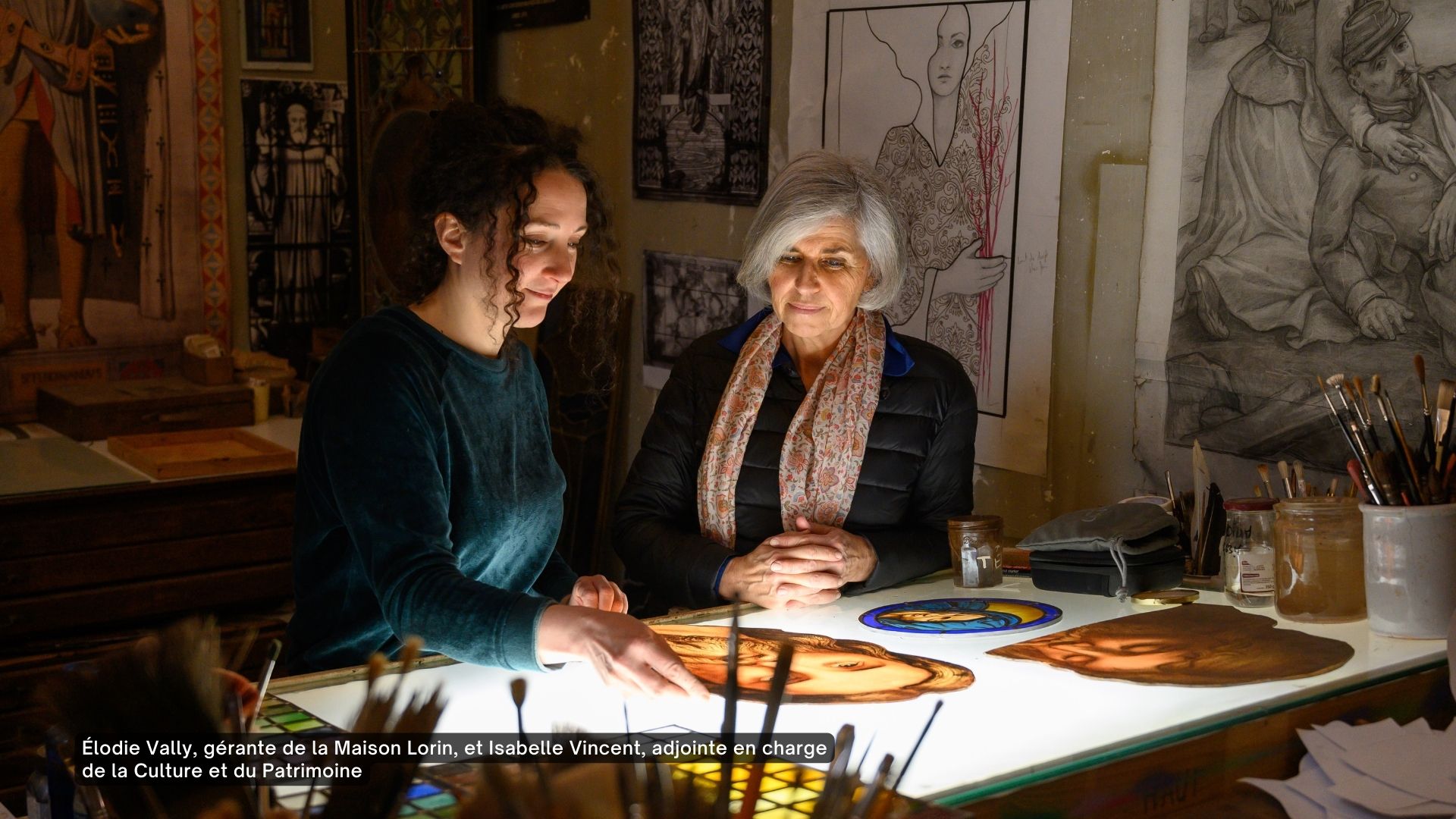 Élodie Vally, gérante de la Maison Lorin, et Isabelle Vincent, adjointe en charge de la Culture et du Patrimoine.