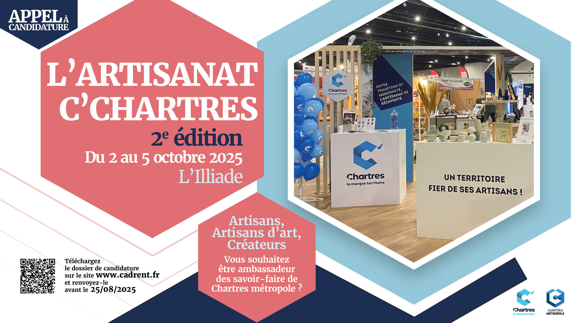 L'Artisanat C'Chartres 2025 : venez exposer sur le stand de Chartres métropole et C'Chartres