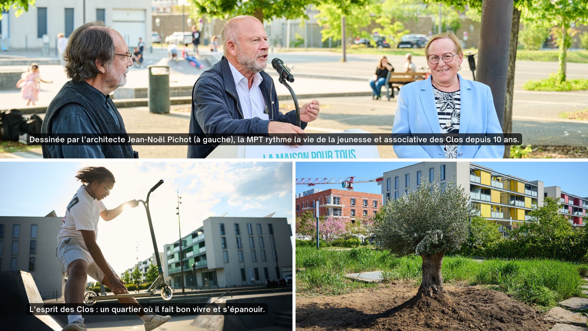 Jean-Pierre Gorges a exprimer son enthousiasme sur l'évolution du quartier des Petits Clos.