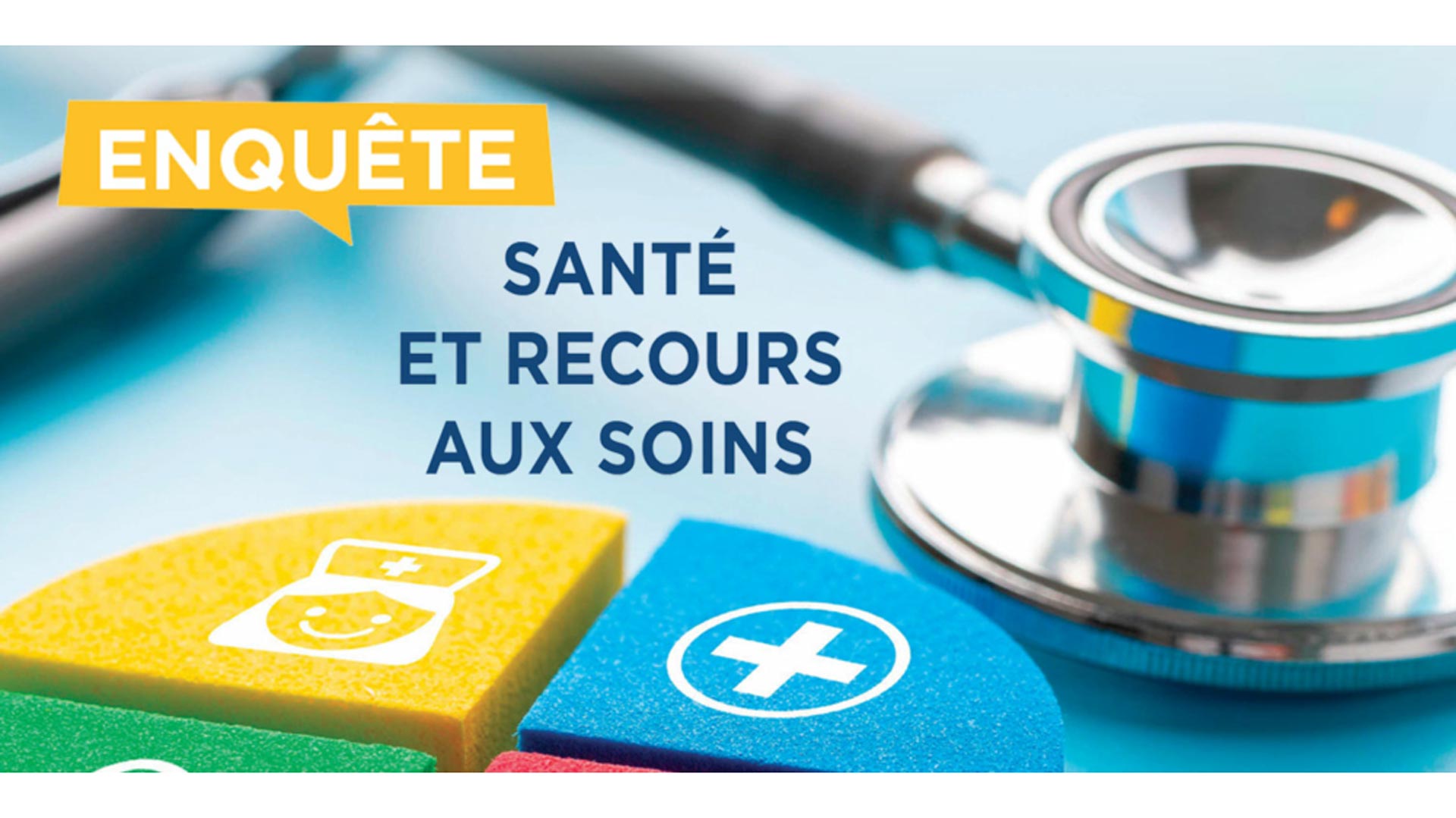 affiche de l'enquête santé et recours aux soins de l'Insee