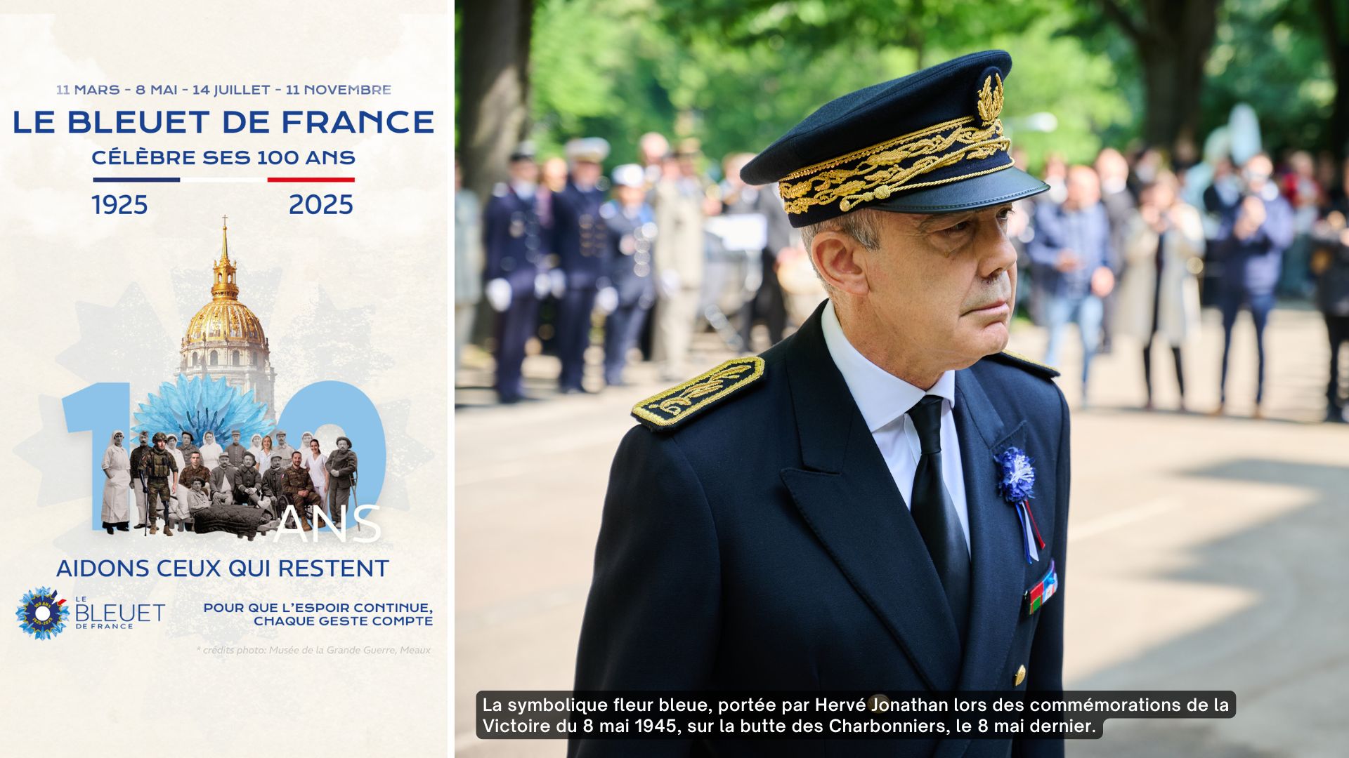 Hervé Jonathan, préfet d'Eure-et-Loir portant le bleuet durant la célébration du 8 mai 1945 Hervé Jonathan, préfet d'Eure-et-Loir portant le bleuet durant la célébration du 8 mai 1945