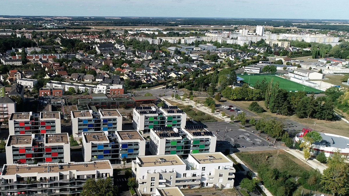 Vue aérienne du quartier des Clos