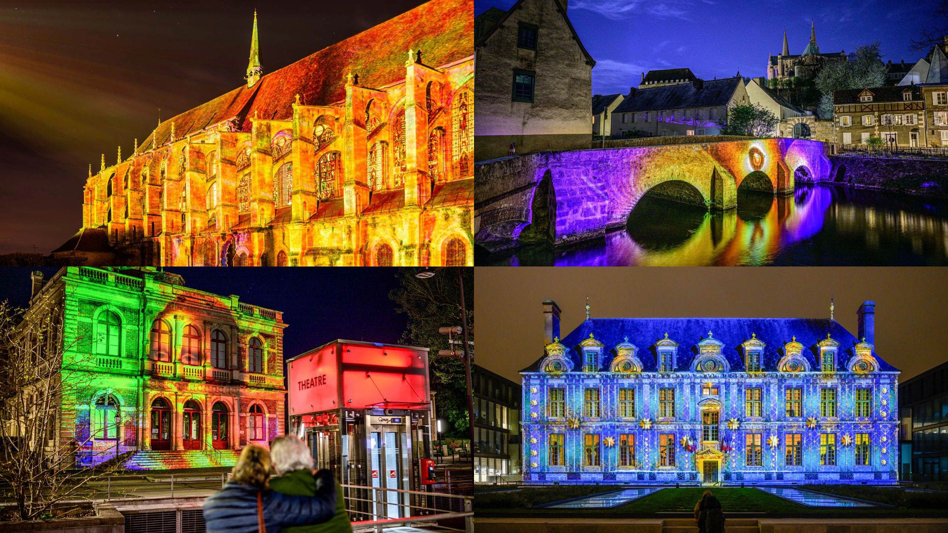 Les monuments de la ville illumin&eacute;s par Chartres en lumi&egrave;res
