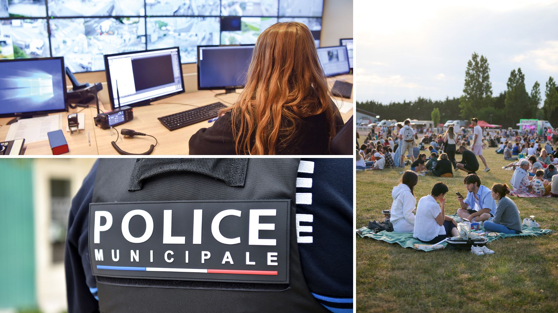 Visuels illustrant la sécurité renforcée de la police municipale.