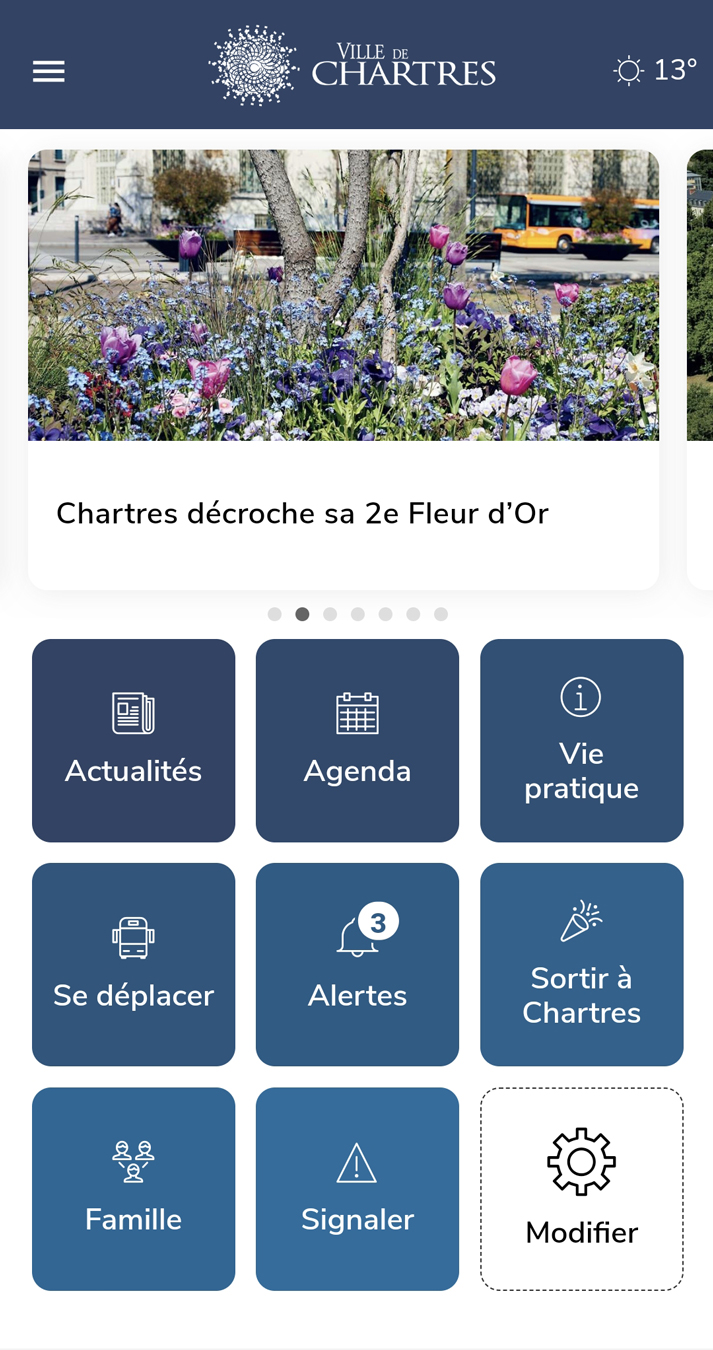 Application Chartres, tout au bout des doigts – Ville de Chartres