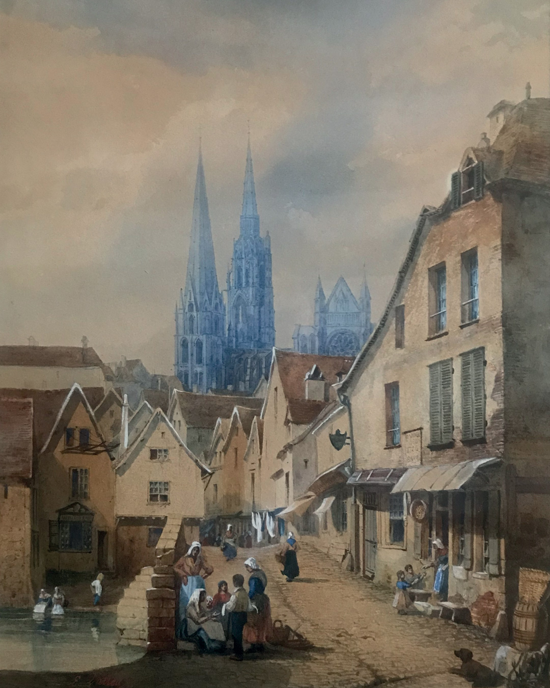 Incendie de 1836 : la cathédrale sans sa toiture, par Latteux – Ville de Chartres