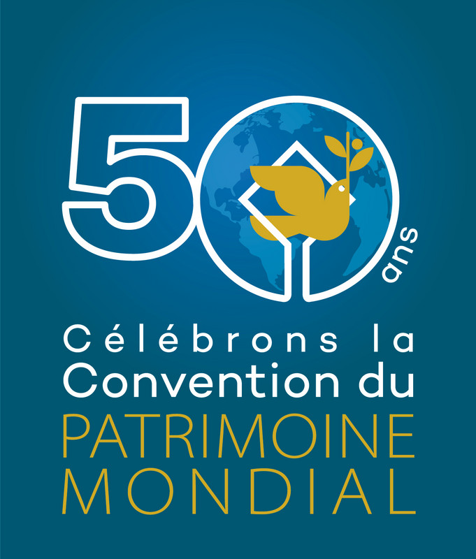 Logo - 50ème anniversaire du patrimoine de l'Unesco Logo - 50ème anniversaire du patrimoine de l'Unesco