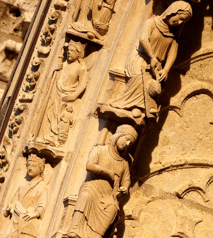 5. Scènes de la vie active, décrivant le travail du lin, du chanvre et de la laine. Porche nord – baie de gauche. Cathédrale de Chartres
