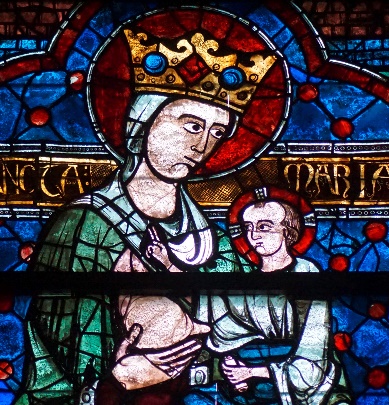 15. Marie offrant son sein au Christ nouveau-né. Nef - côté sud. Cathédrale de Chartres