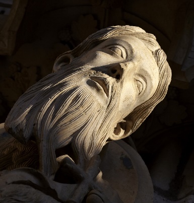 20. Visage de saint Jean Baptiste. Portail nord. Cathédrale de Chartres