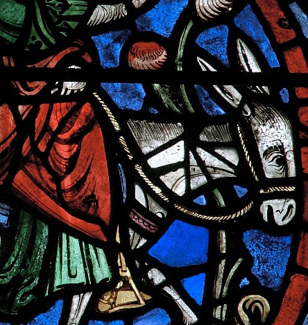 42. Détail de l’âne portant saint Lubin, Bas-côté nord de la nef. Cathédrale de Chartres